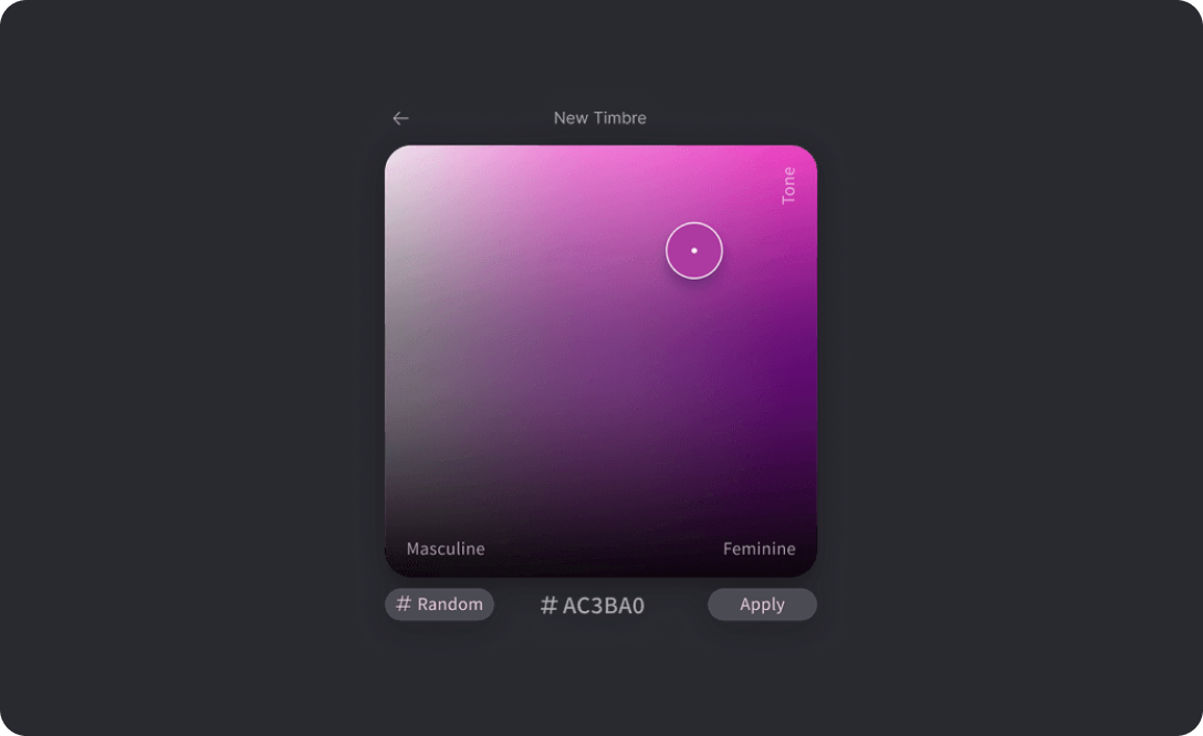 The Vocoflex new-voice colour picker